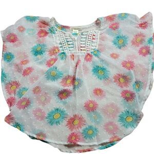 Self Esteem sheer batwing blouse S